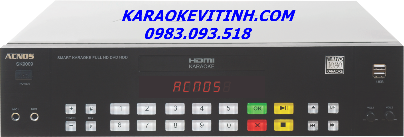 ĐẦU KARAOKE WIFI ACNOS SK9009 2000GB ĐỘ NÉT CAO 1080P